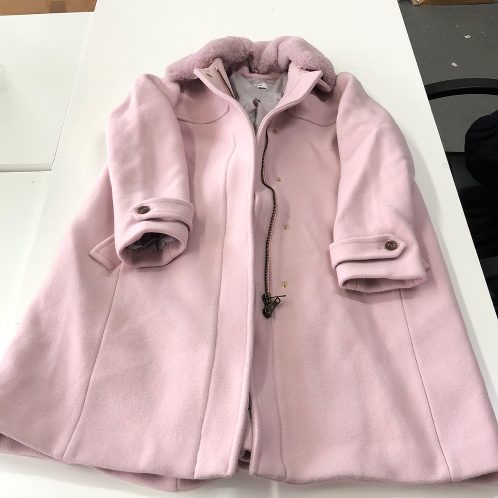 Faux Fur Collar Madewell Coat- M